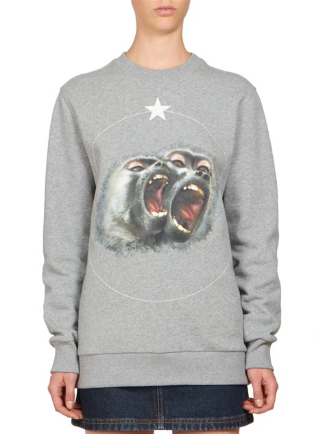 givenchy monkey brothers sweatshirt grey|Givenchy Monkey.